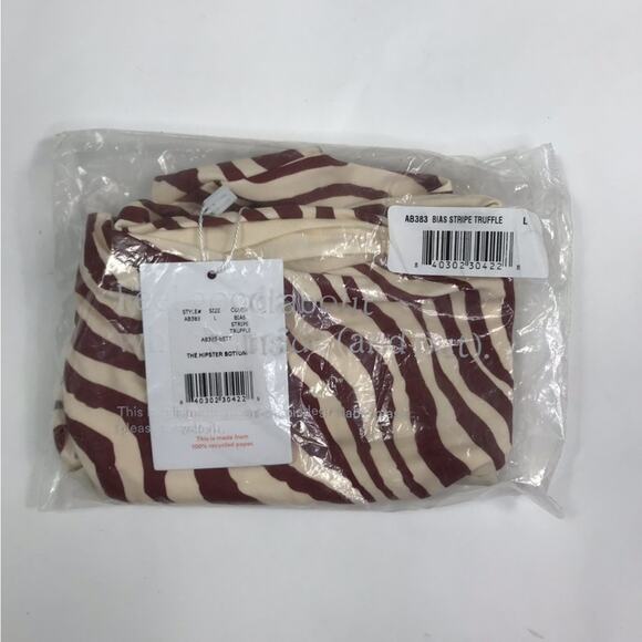 ANDIE Hipster Bikini Swim Bottom Women Sz L Striped Feminine Resort Retro NWT - Picture 7 of 8